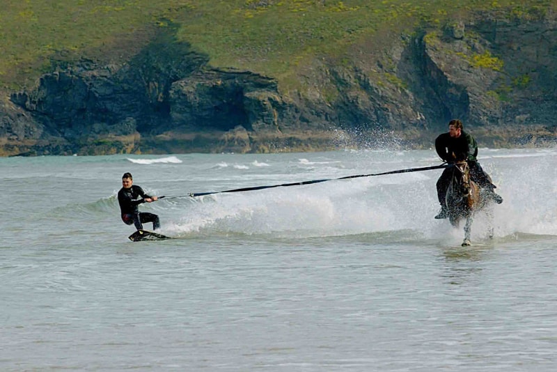 horse surfing - water sports 