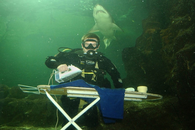 underwater extreme ironing - water sports 
